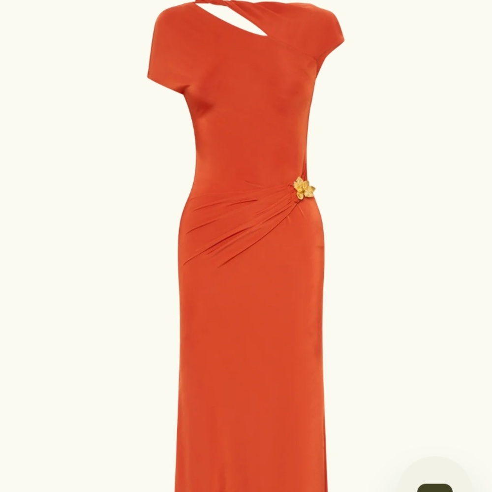 Elegant Orange Evening Dress